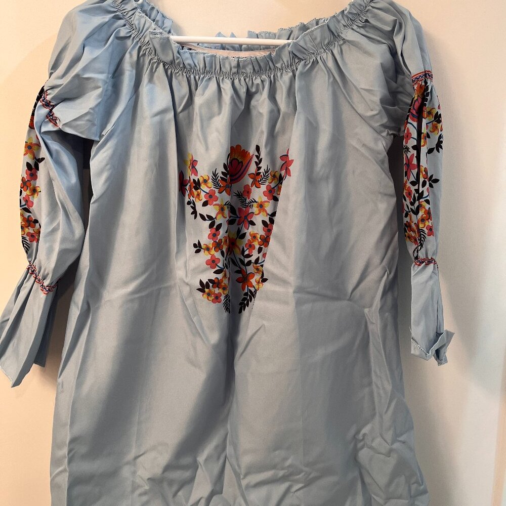 Boho lightweight, long sleeve tunic, size M